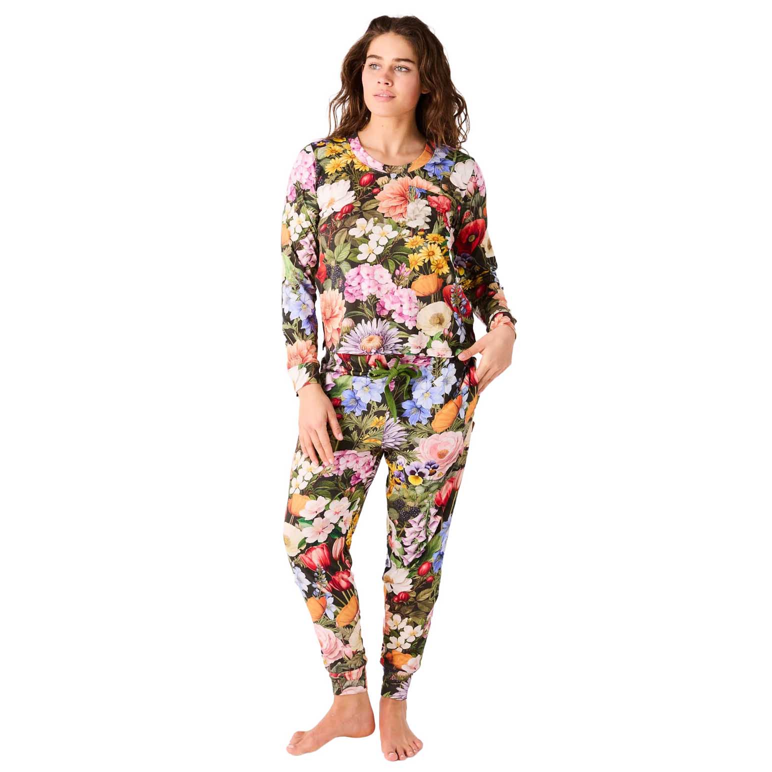 Kip&Co Cottage Garden Eden Organic Cotton LS Top & Slouch Pant PJ Set